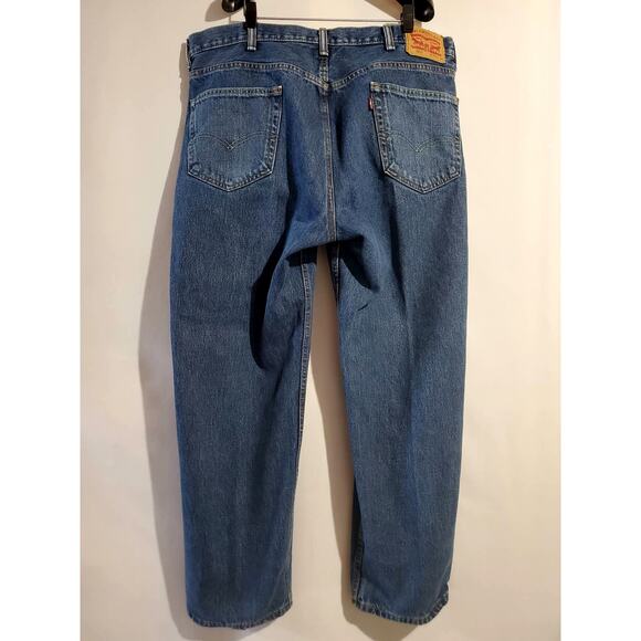 Levi's 550 Relaxed Fit Men's 40x30 Medium Wash Straight Leg Denim Blue Jeans - Picture 4 of 13